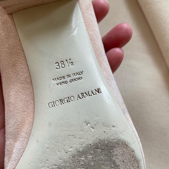Armani Ballet Pink Suede Flats, size 38.5 - Picture 6 of 9